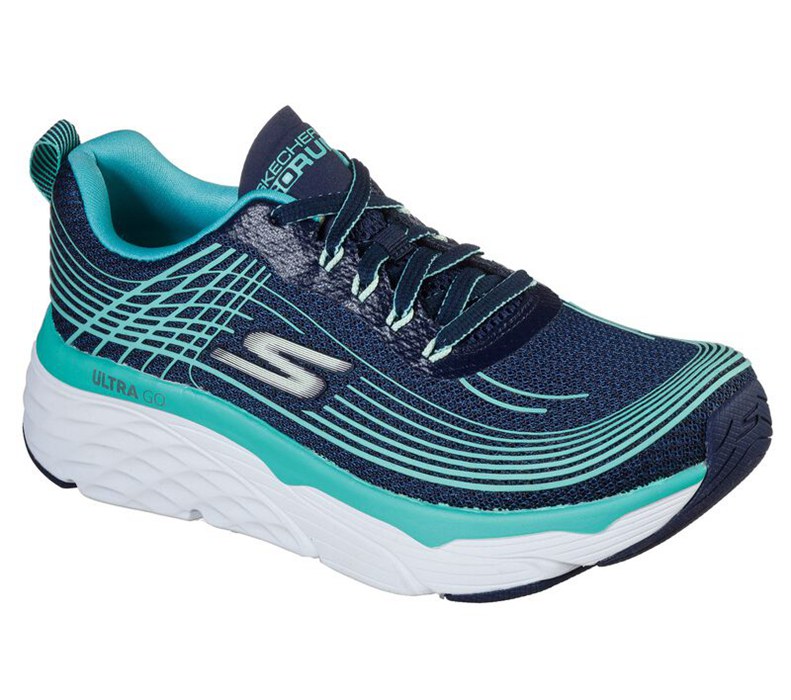 Skechers Max Cushioning Elite - Womens Running Shoes Navy/Turquoise [AU-CD4080]